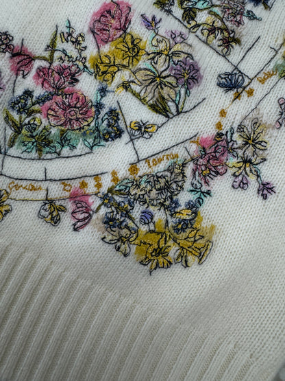 DIOR 星星花朵刺繡毛衣