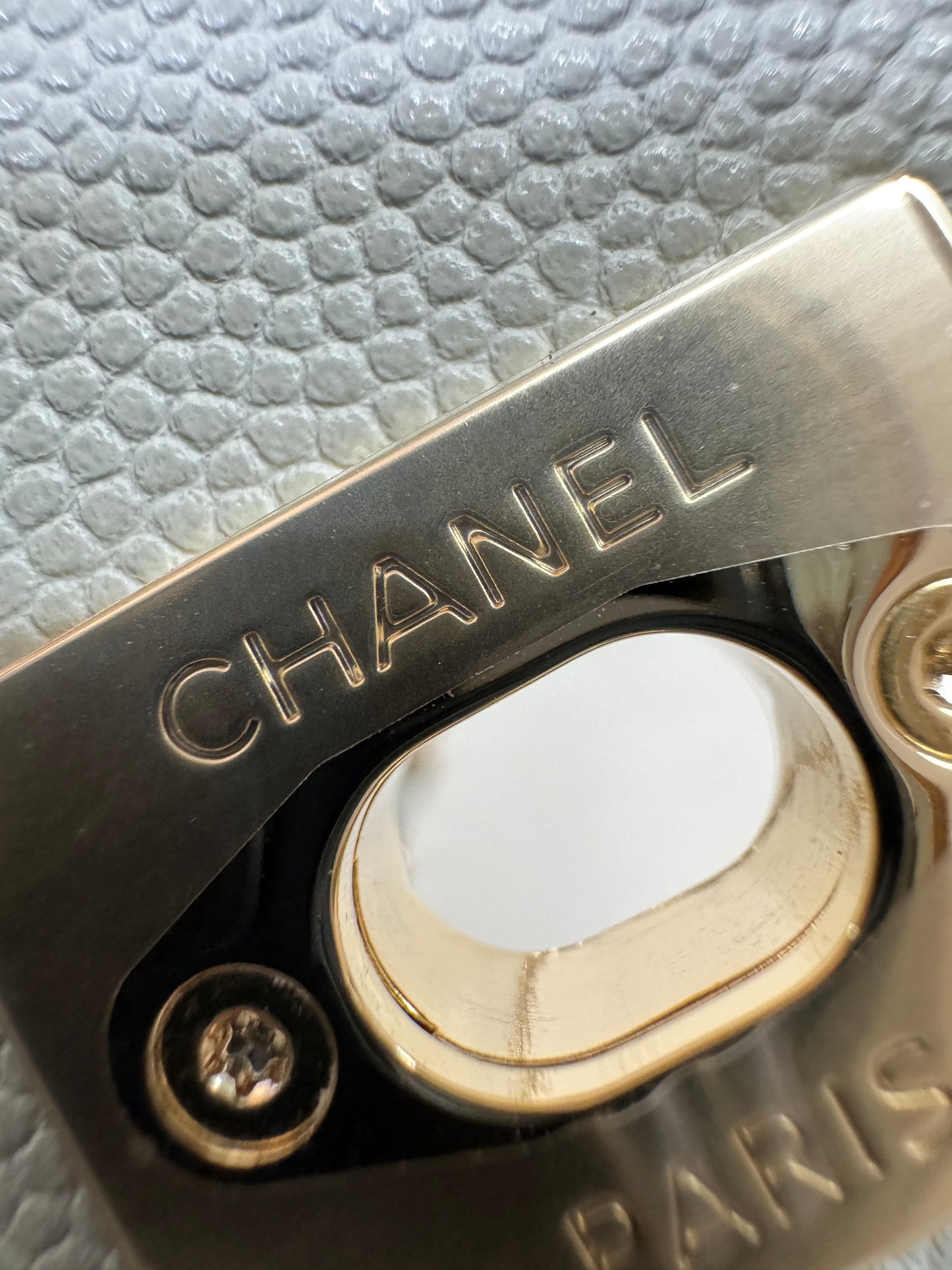 CHANEL 超Mini Coco Handle 24K 灰藍色
