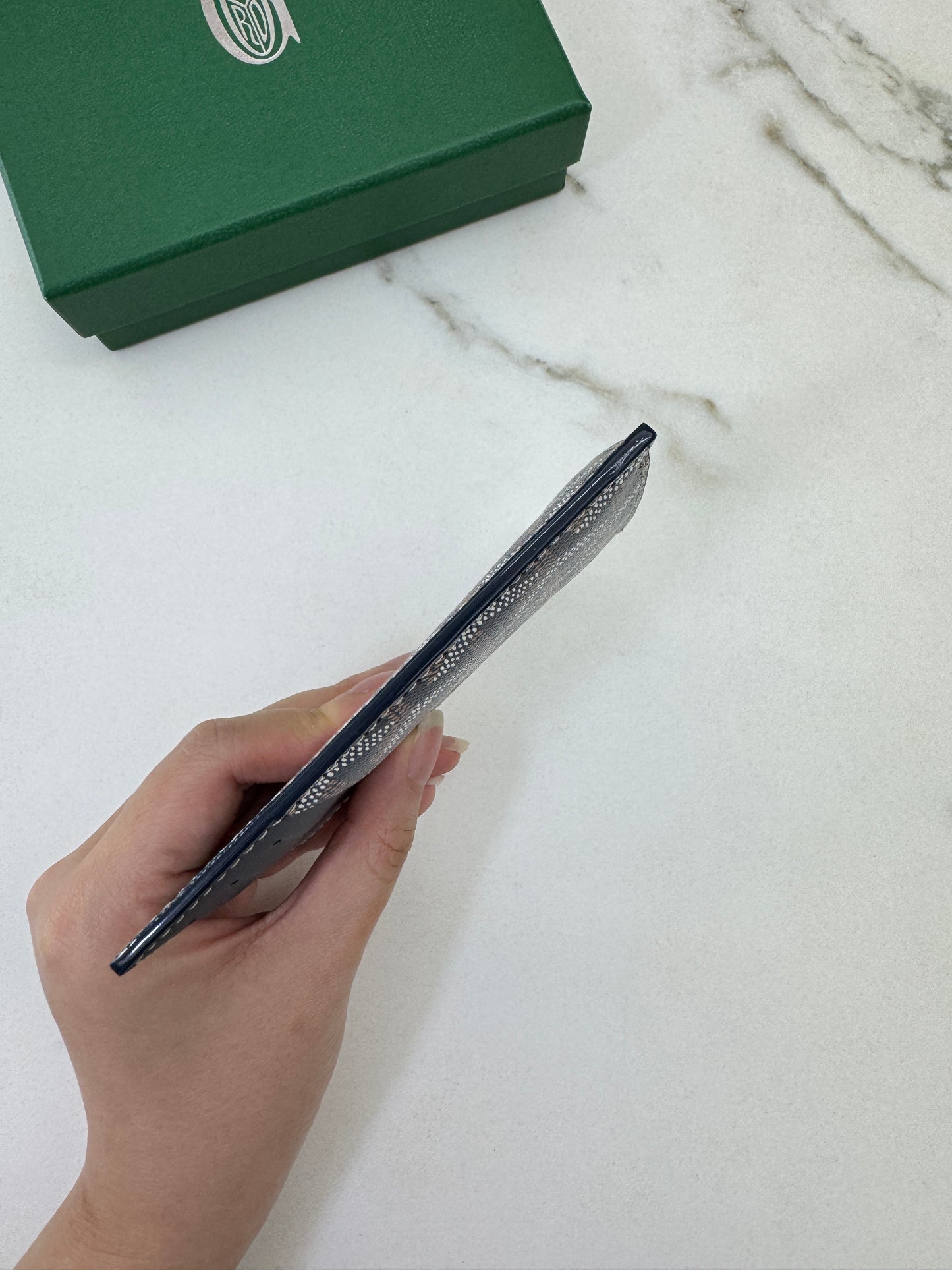 GOYARD Bourbon Zipped Cardholder 海軍藍