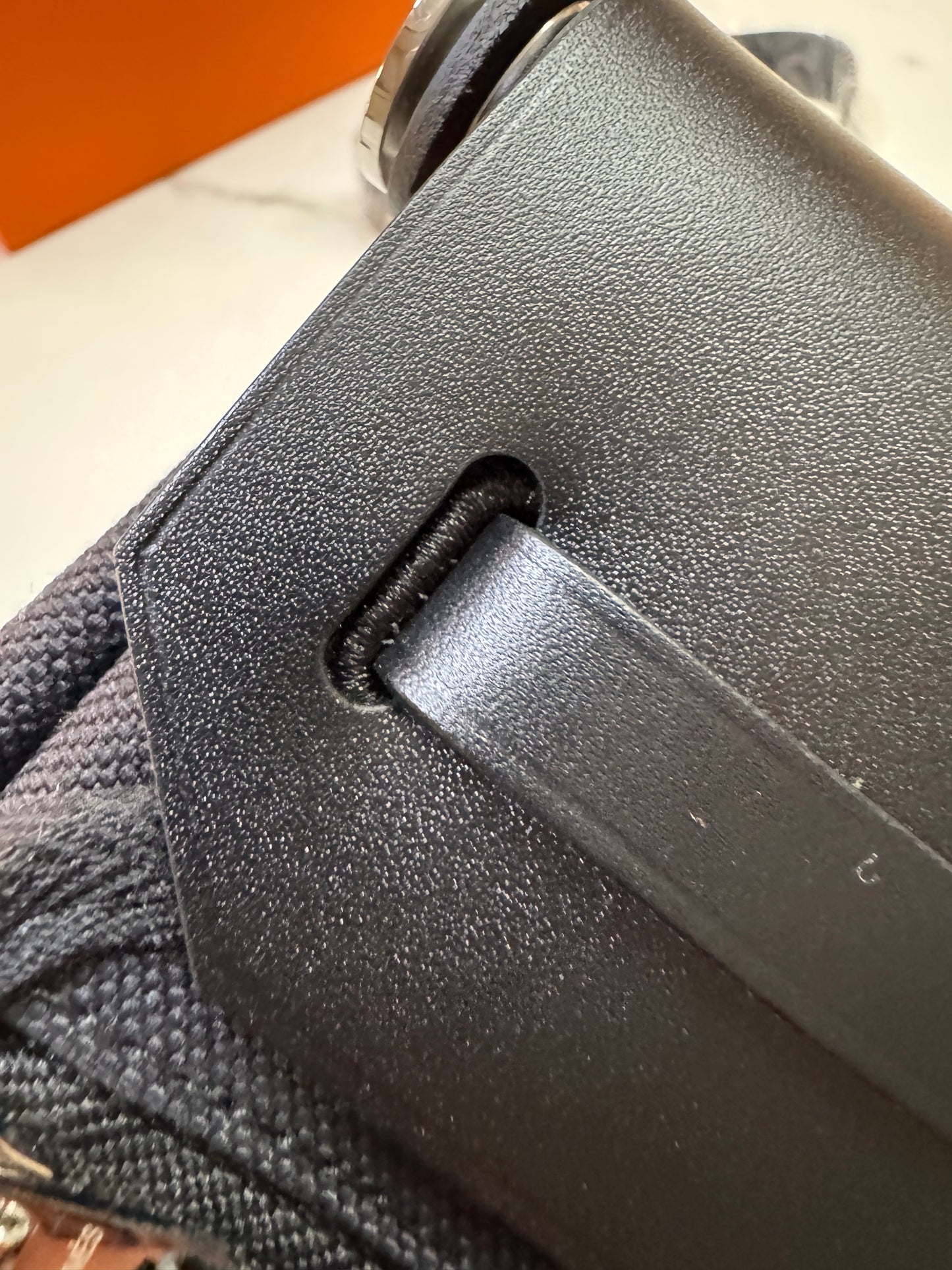 HERMES Mini Herbag 黑銀