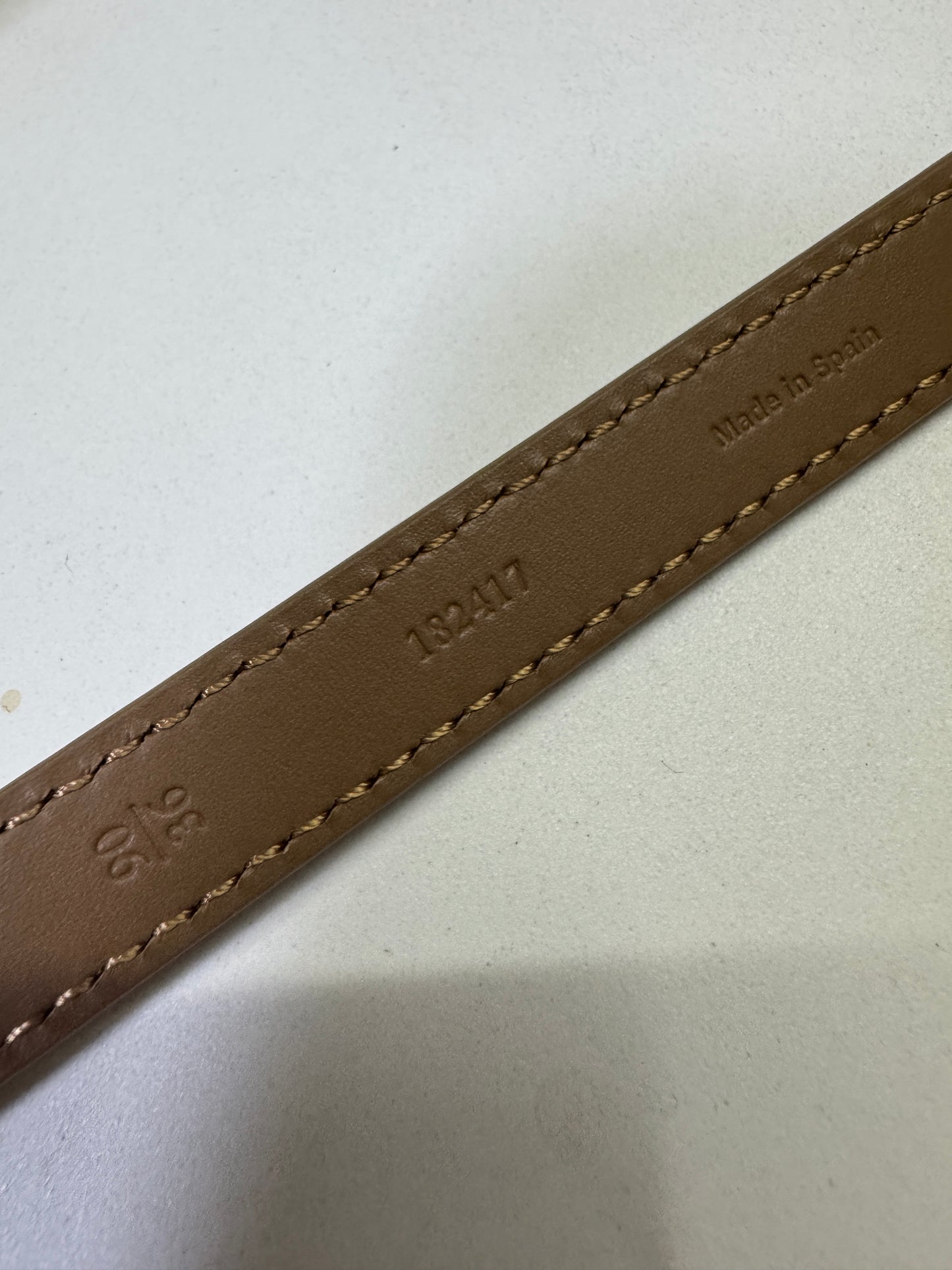 LOEWE 皮帶 卡其色金扣 Pebble Belt