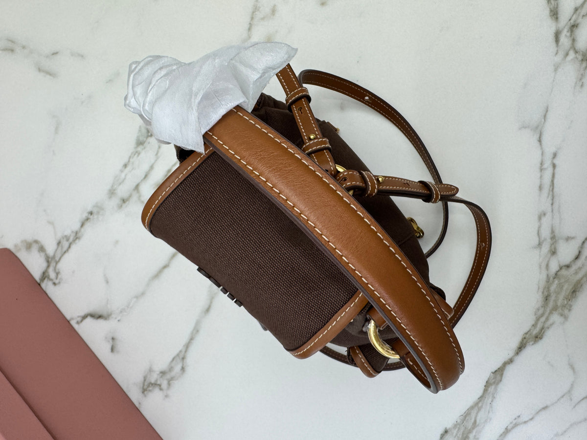 MIU MIU Backpack Canvas 深棕