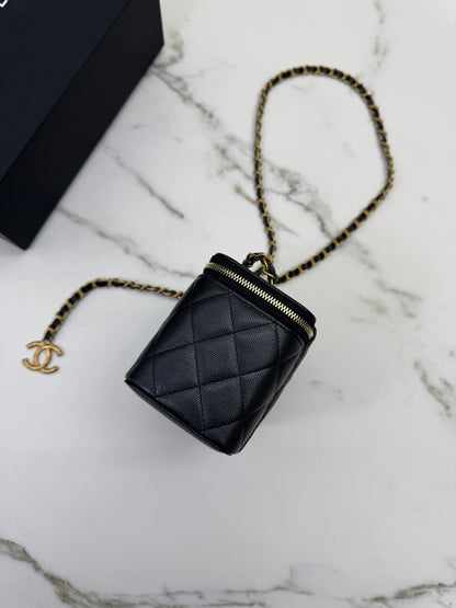 CHANEL 24S 調節扣 珠光黑長盒子