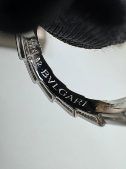 BVLGARI Serpenti Ring 白金色半鑽