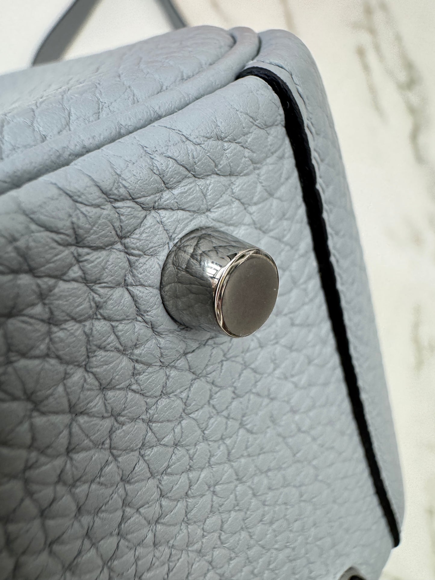 HERMES Mini Lindy II 木偶灰銀扣 TC Gris Platin PHW