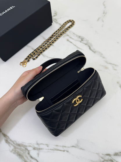 CHANEL 25P 拉絲金扣 LP盒子包