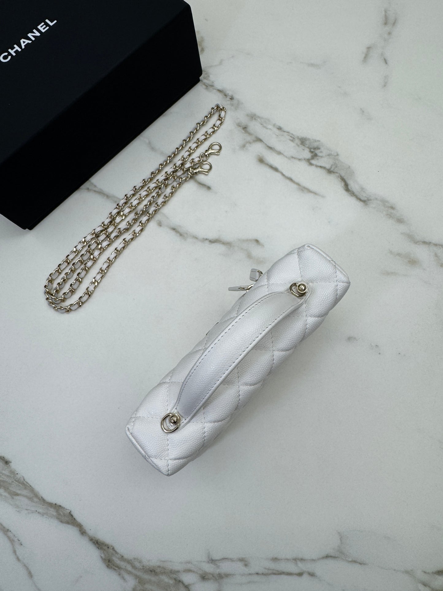 CHANEL 25C LP盒子包 白色 Vanity