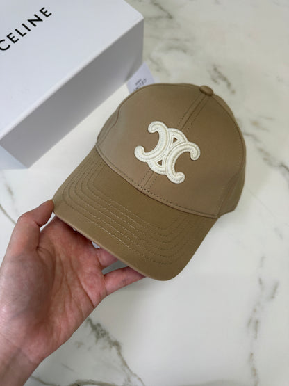 CELINE 凱旋門鴨舌帽 卡其色