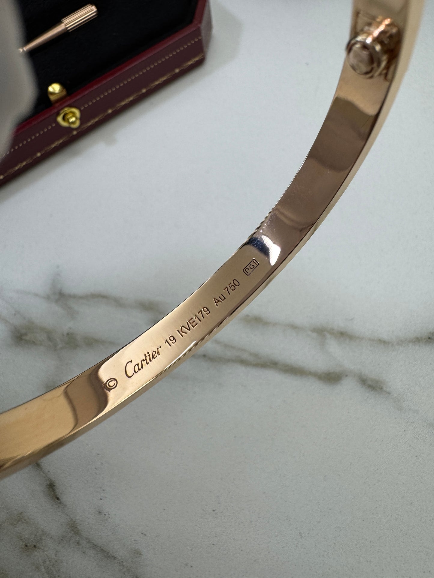 CARTIER Love Bracelets Classic Size Rose Gold