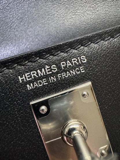 HERMES Kelly Danse 黑銀 swift PHW