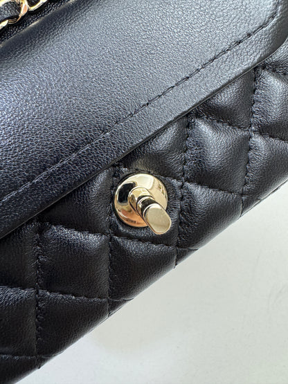 CHANEL 迷你CF包掛 黑色