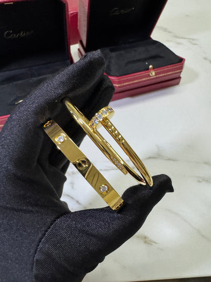CARTIER Juste un Clou 釘子手鐲 金色粗版