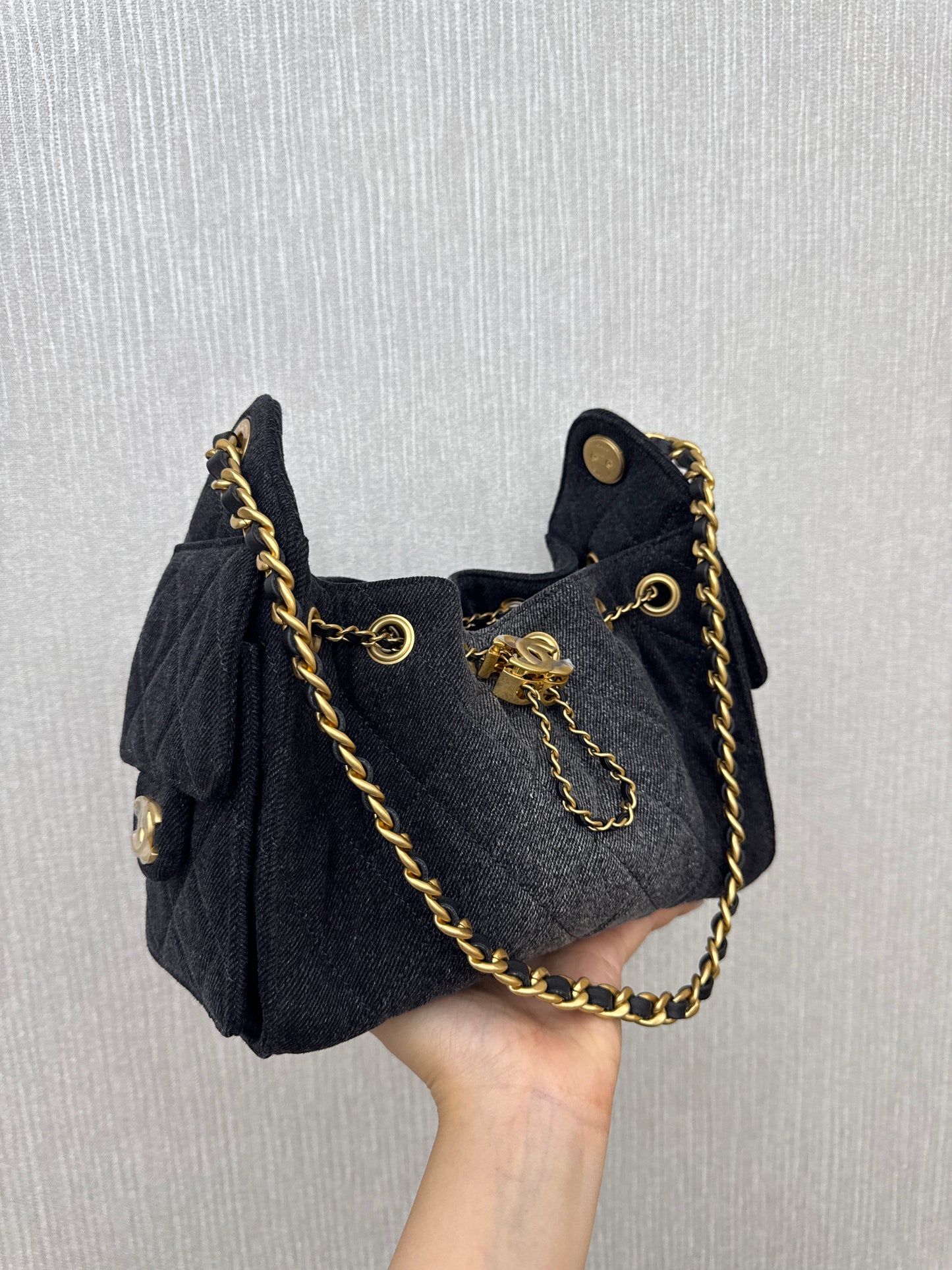 CHANEL Mini 25 Bag 黑牛仔26C