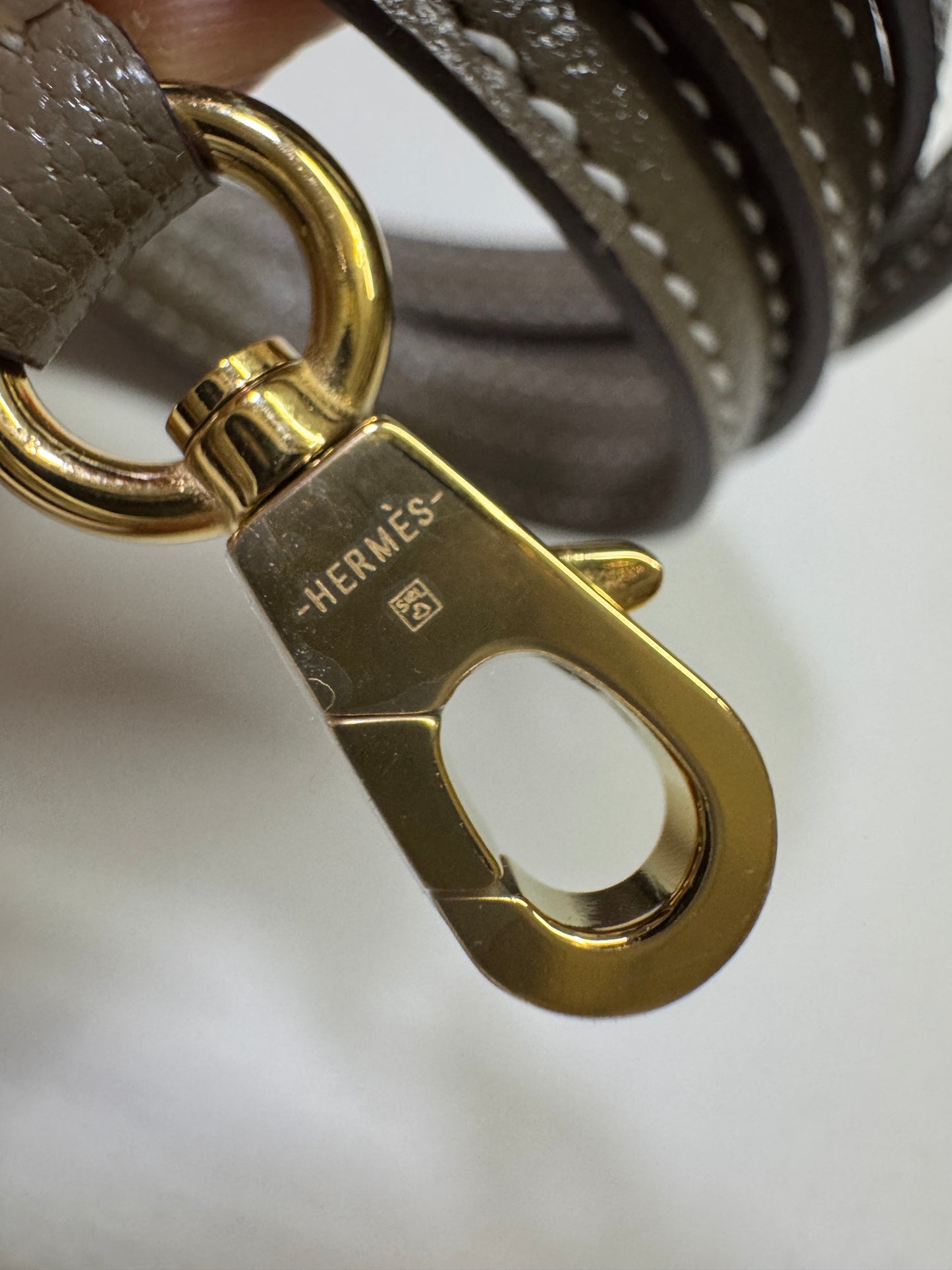 HERMES Mini Bolide 大象灰山羊皮 金扣