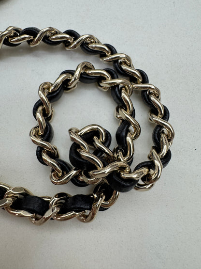 CHANEL 25K 亮面淺金球 Mini CF17 方胖子