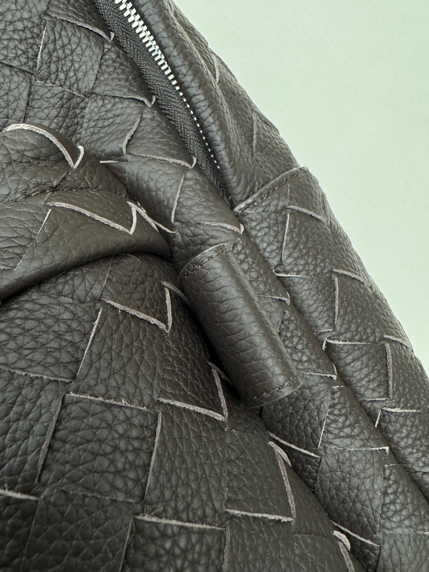 BV Intrecciato Backpack Grained Calfskin Fondant