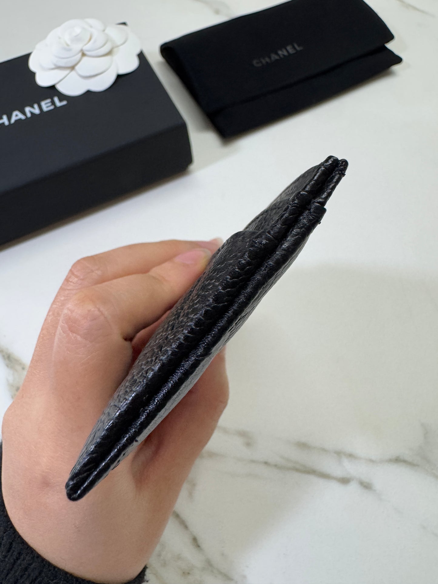 CHANEL Card Holder 黑金牛 HAAS皮