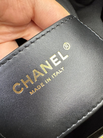 CHANEL 25Bag Medium 黑色荔枝皮