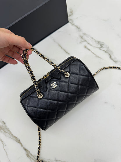 CHANEL 25P保齡球 黑色牛皮￼