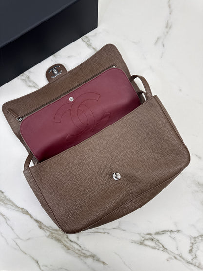CHANEL Maxi Flap Small 32cm 大象灰/ 深卡其色 Dark Khaki