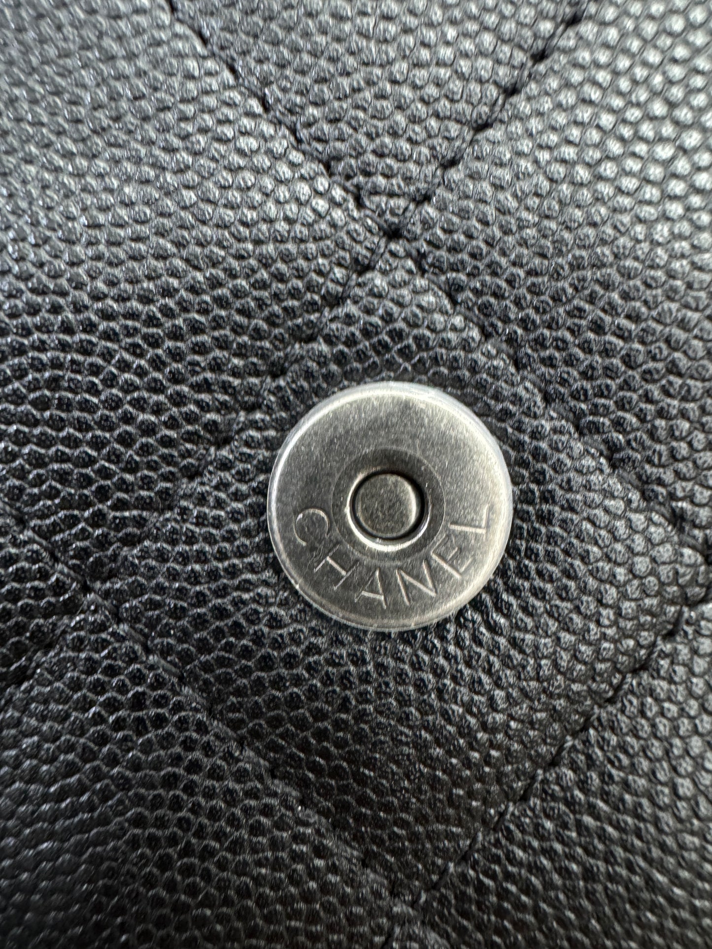 CHANEL 25Bag Small 黑銀小號 荔枝牛皮 Caviar Calfskin