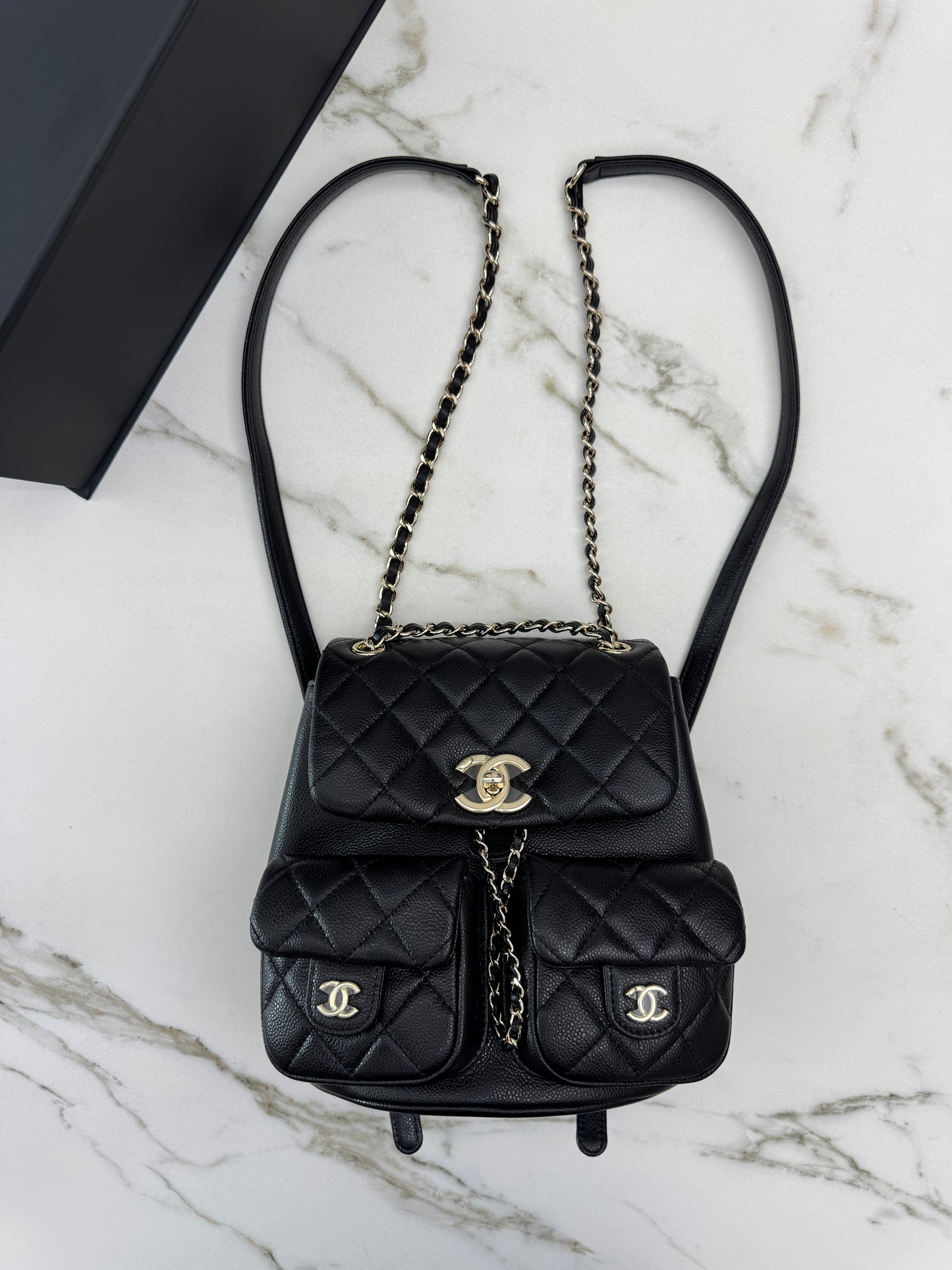 CHANEL 青蛙Duma 荔枝牛皮 Large