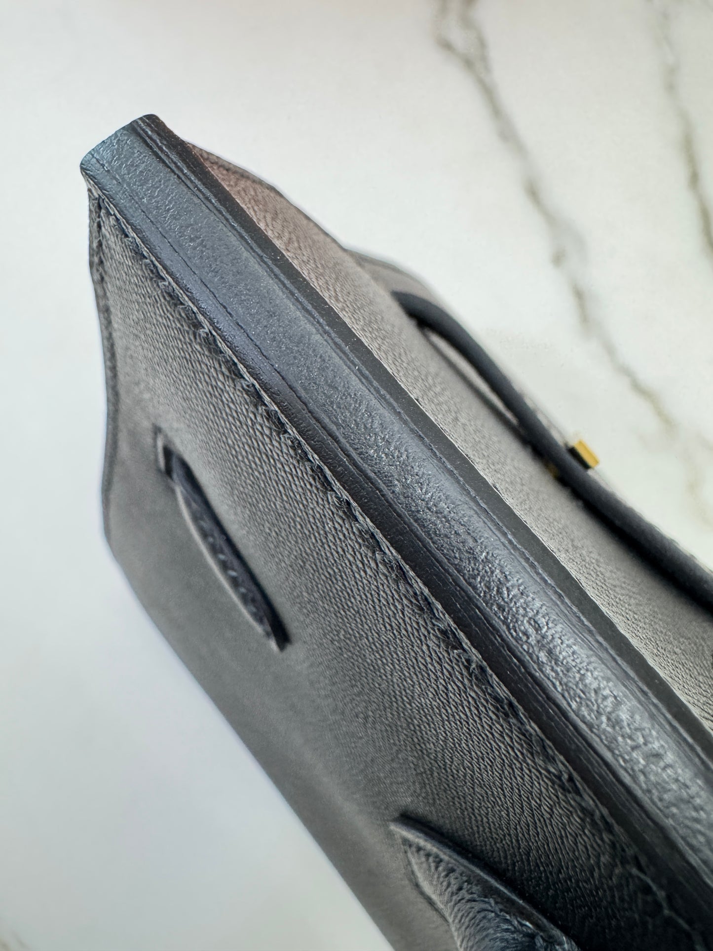 HERMES Birkin 25 黑色 Madame 拉絲金扣 89 Noir Sellier
