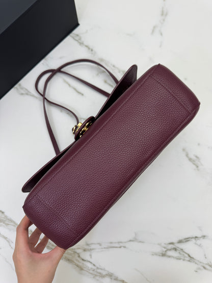 CHANEL 26S Maxi Flap Bag Small 酒紅色金扣 Burgundy GHW