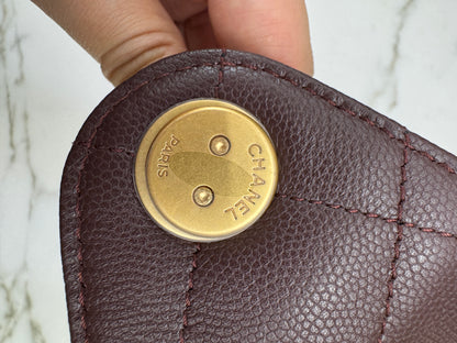 CHANEL 25Bag 荔枝牛皮 Small Chocolate