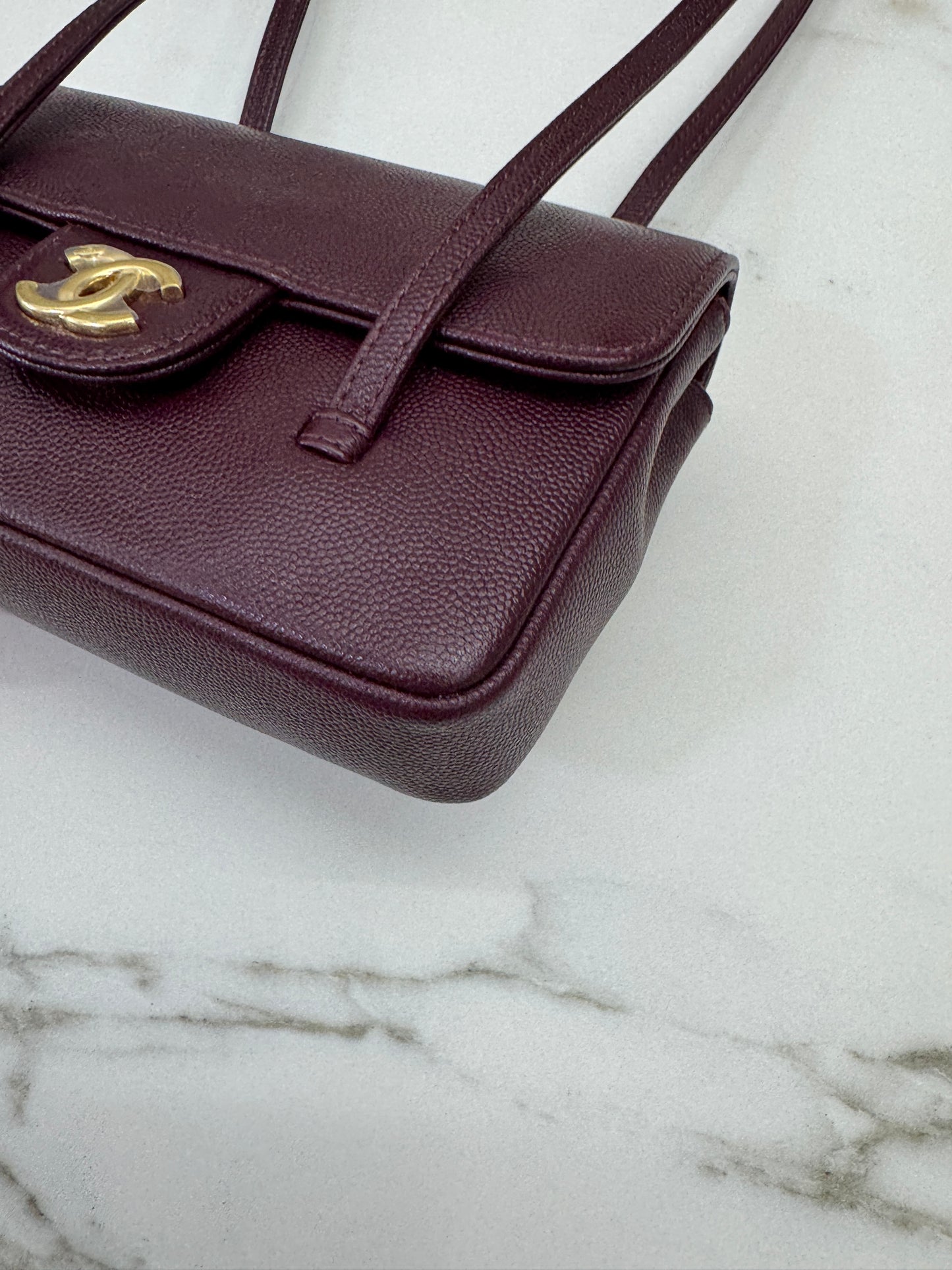 CHANEL Preppy Coco Mini 酒紅色