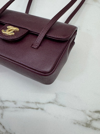 CHANEL Preppy Coco Mini 酒紅色