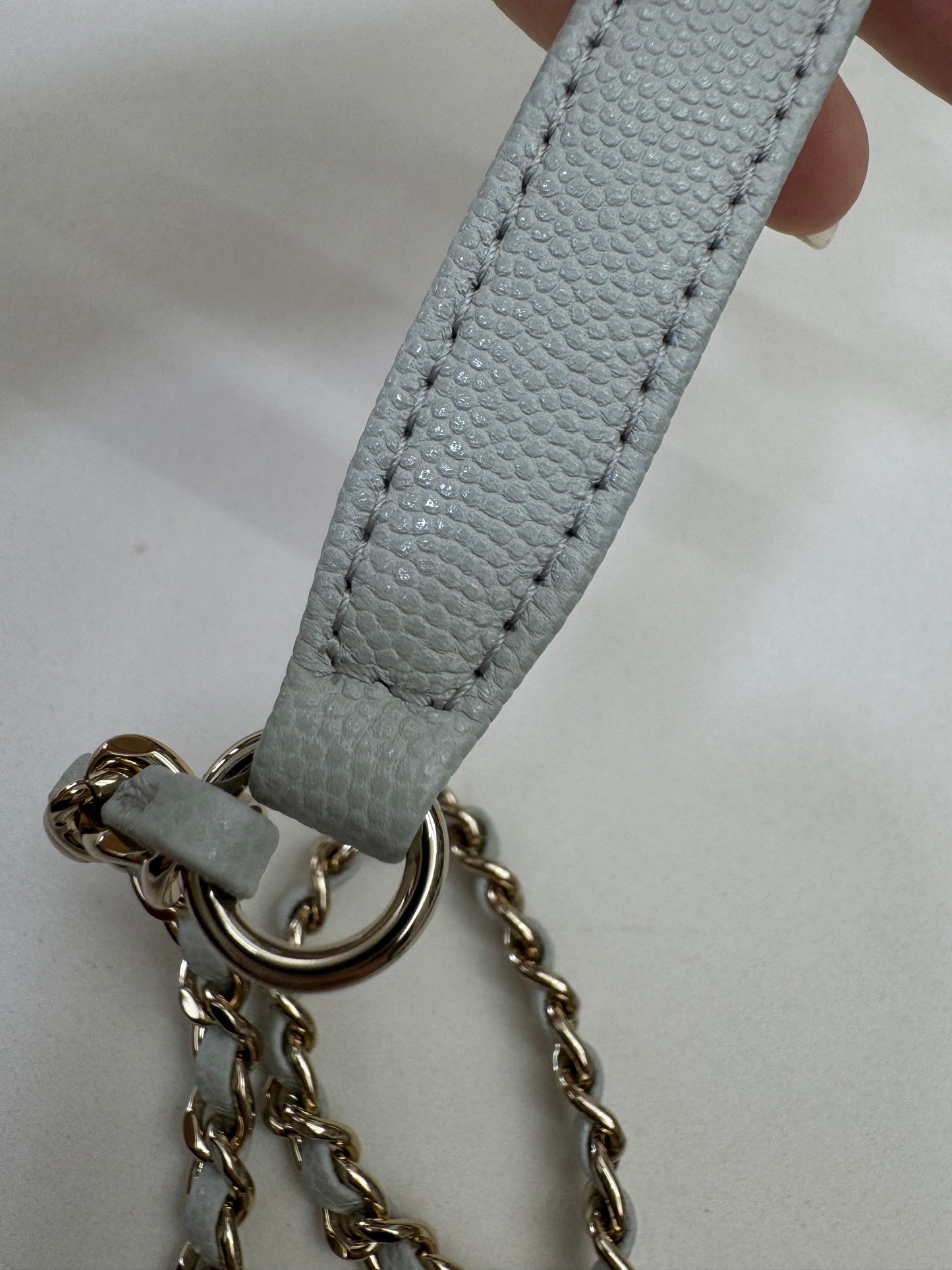 CHANEL Mini Cocohandle 霧霾藍/冰川藍 Cloud Blue