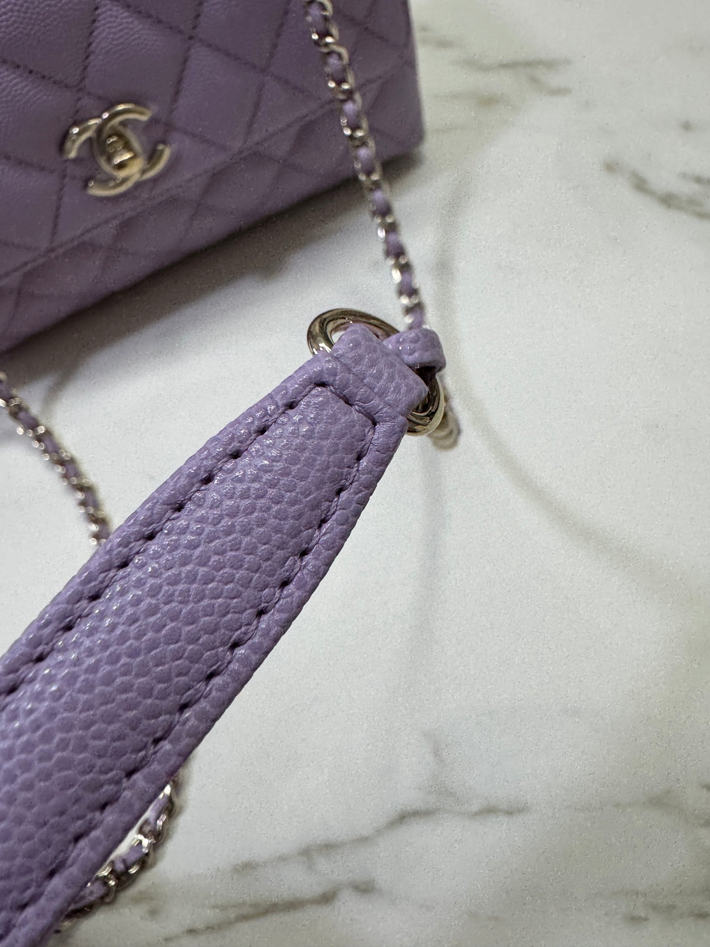 CHANEL Coco Handle 24P紫色 Small