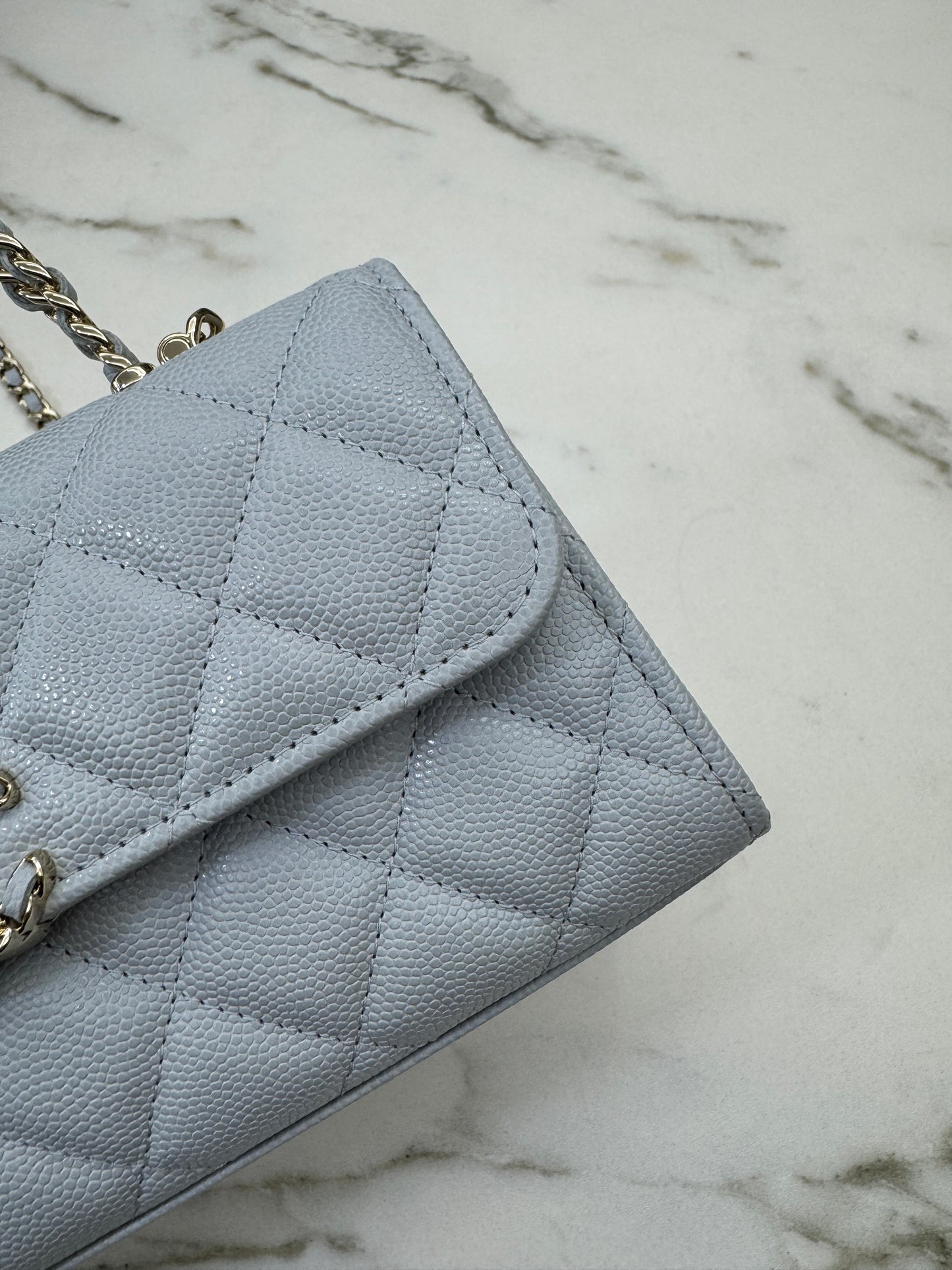 CHANEL 25S Kelly 手機包 Baby Blue