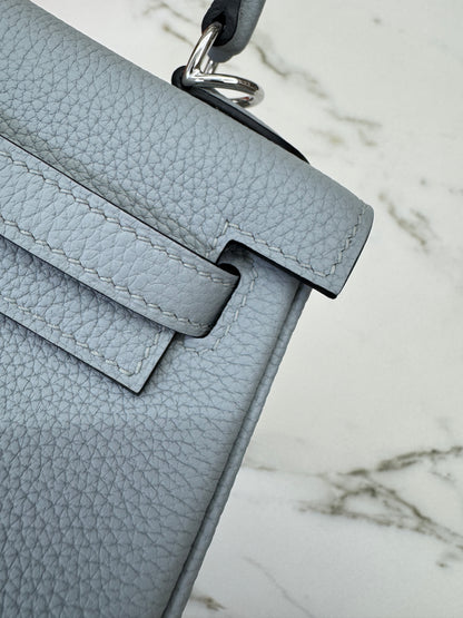 HERMES Kelly 25 Togo內縫 木偶灰銀扣 Gris Pantin PHW