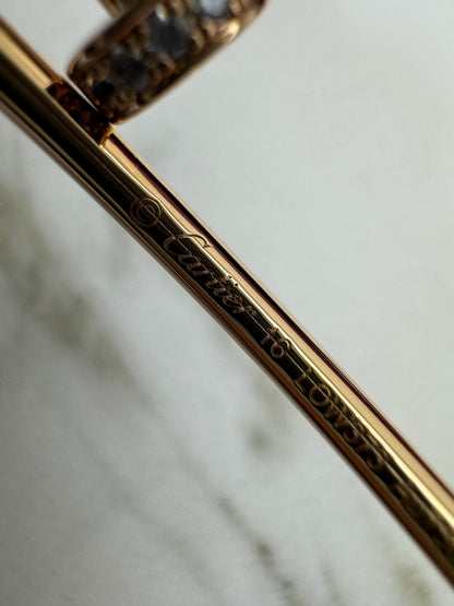 CARTIER Juste un Clou 窄版釘子手鐲 玫瑰金帶鑽