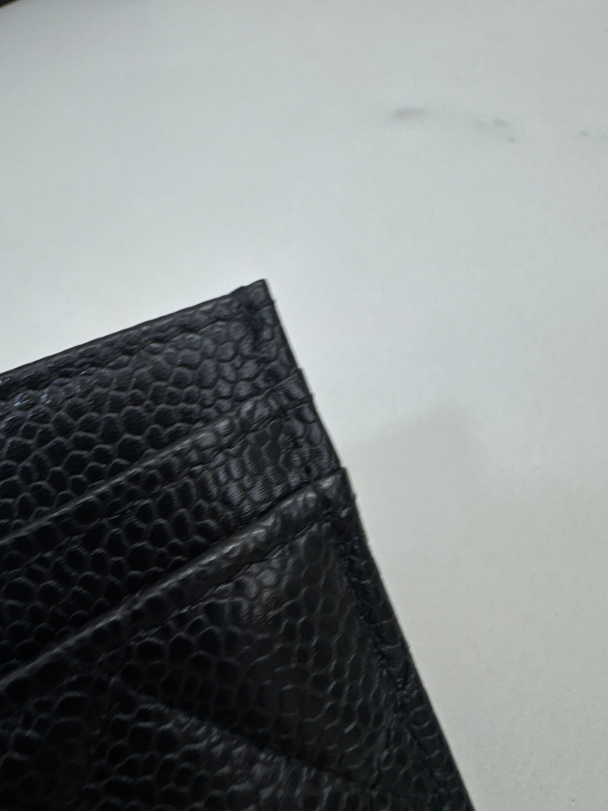CHANEL 一片式卡包 黑銀牛