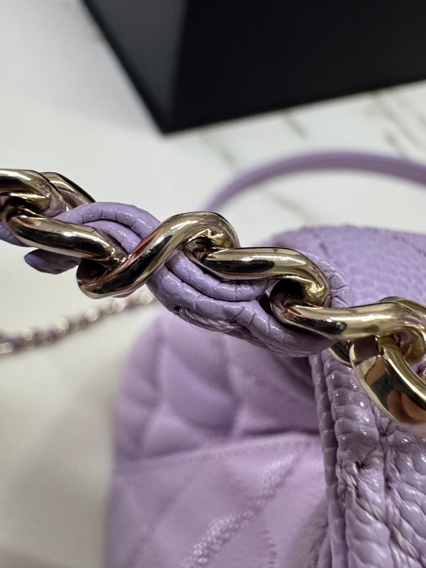 CHANEL Coco Handle 24P紫色 Small