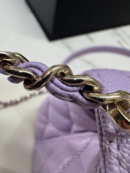 CHANEL Coco Handle 24P紫色 Small