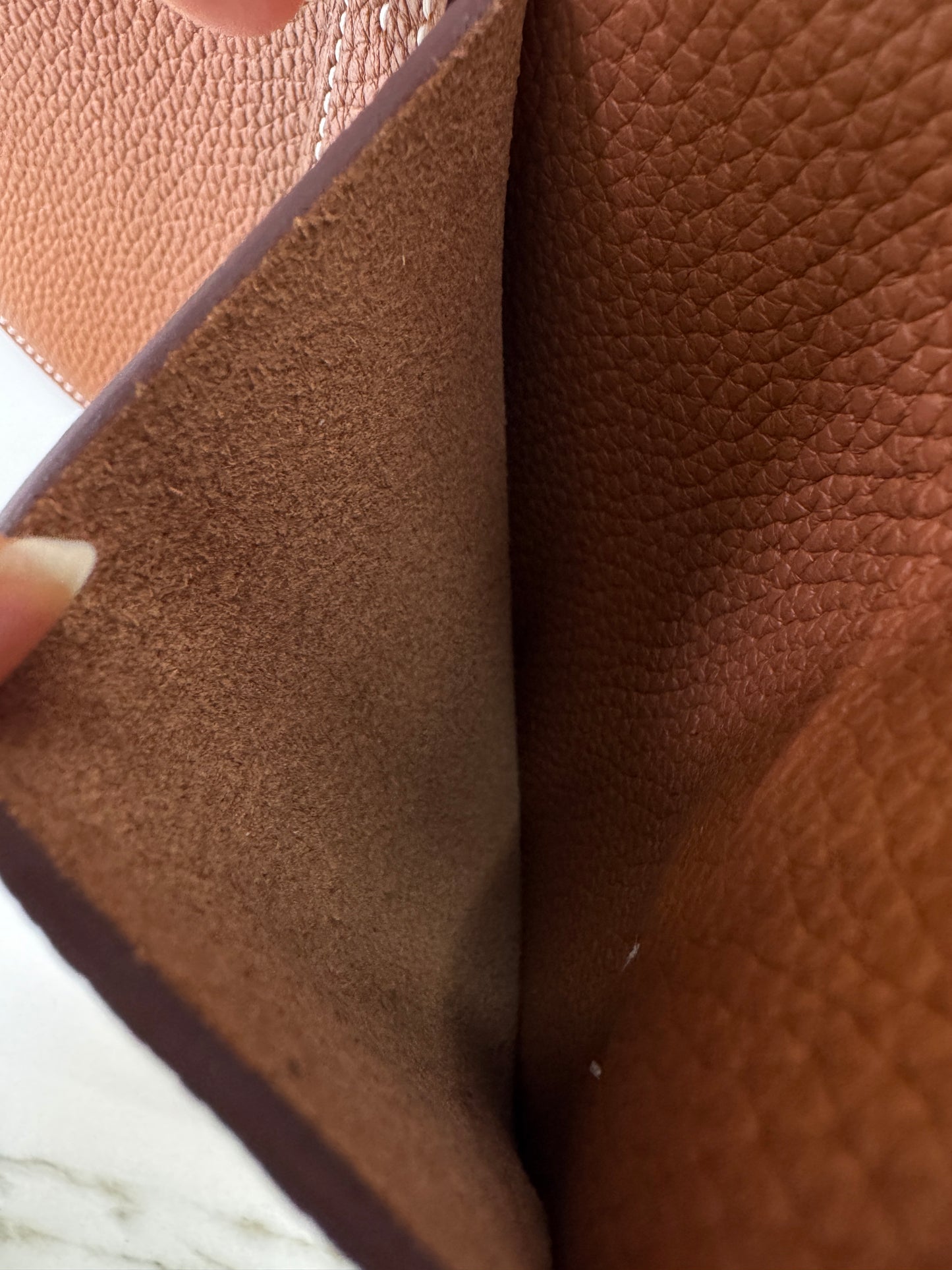HERMES Halzan 25 金棕色金扣 TC Gold GHW