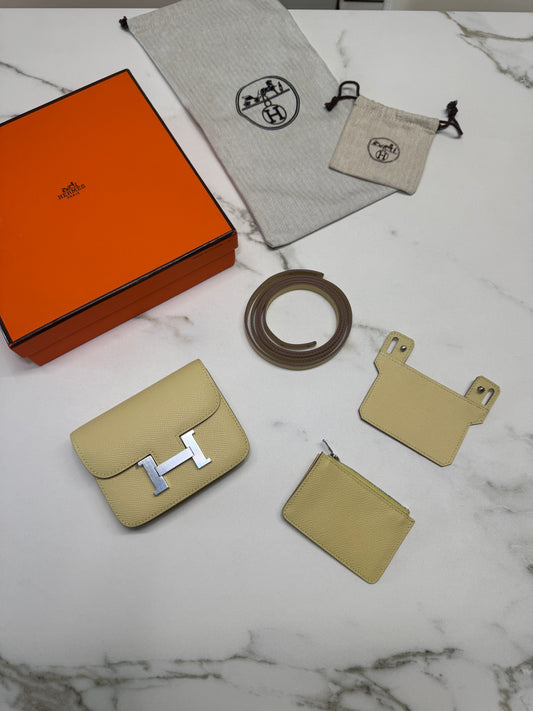 HERMES Constance Slim 米爾頓黃 銀扣