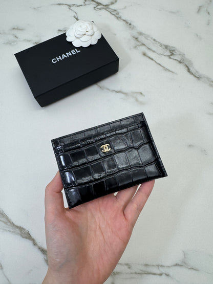 CHANEL 26A Crocodile Cardholder