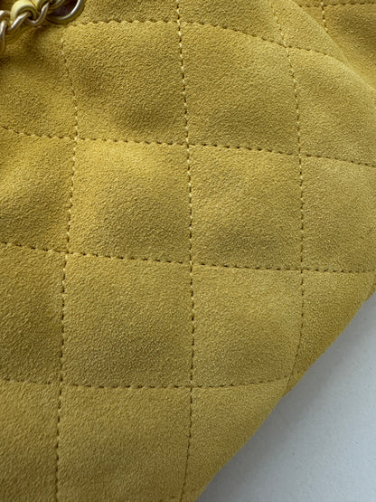 CHANEL Mini 25Bag 麂皮黃色