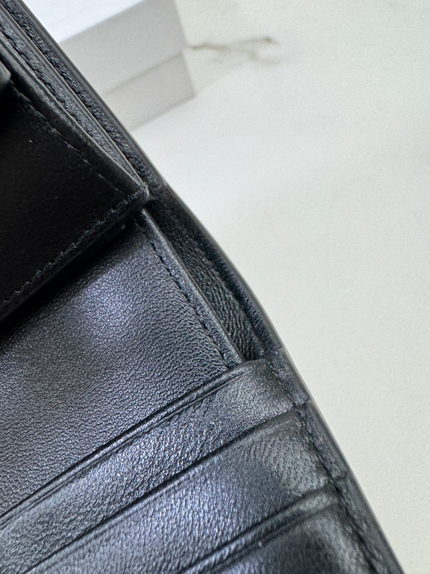 CELINE Wallet 凱旋門金扣Box皮