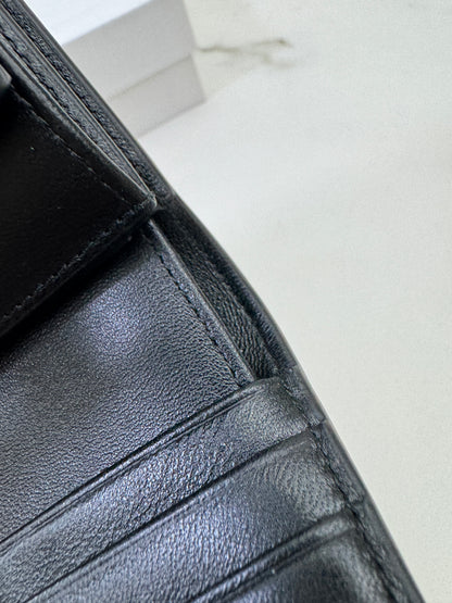 CELINE Wallet 凱旋門金扣Box皮