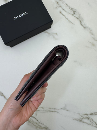 CHANEL Passport Holder 黑金牛 Black Caviar Calfskin
