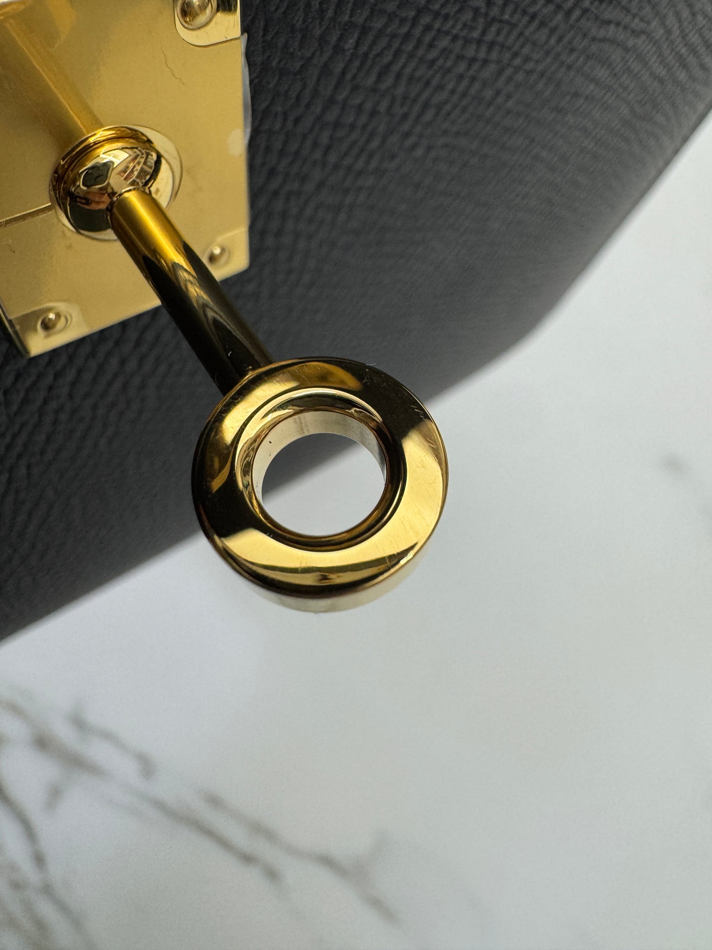 HERMES Mini Kelly II 黑金 Epsom Noir GHW