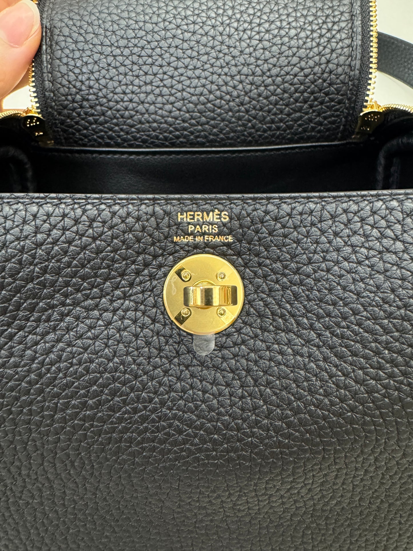 HERMES Mini Lindy II 黑金 Nior TC GHW