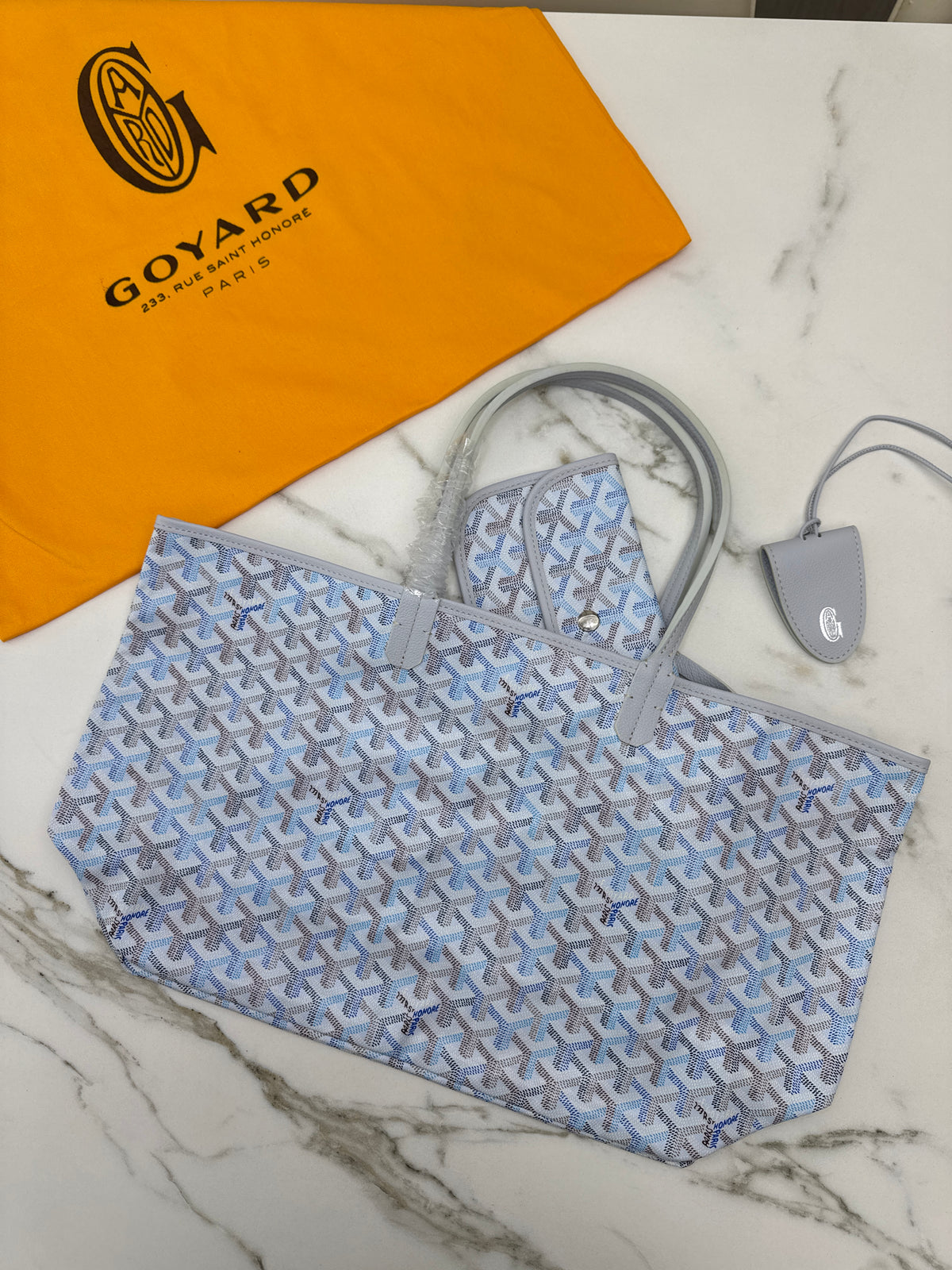 GOYARD St Louis Tote pm 冰川藍 Polar Blue