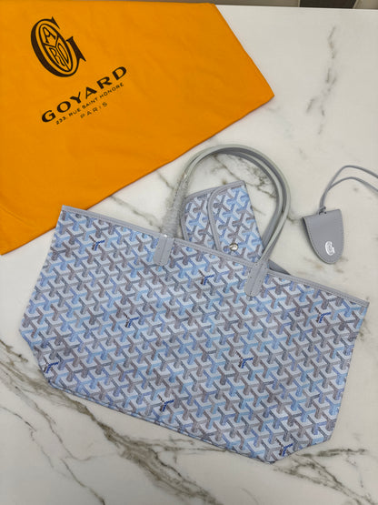 GOYARD St Louis Tote pm 冰川藍 Polar Blue